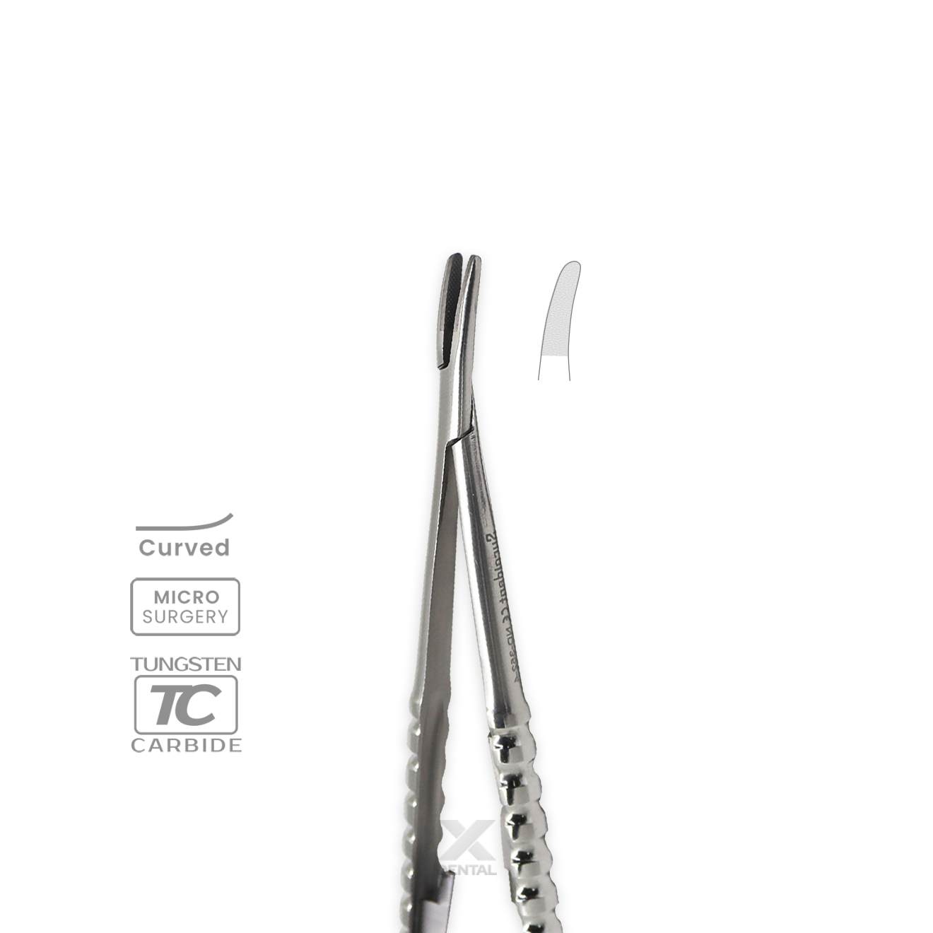 BGM Dental Castroviejo Needle Holder T/C 18cm Curved