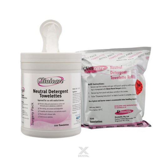 Clinicare Neutral Detergent Wipes 220wipes/pack