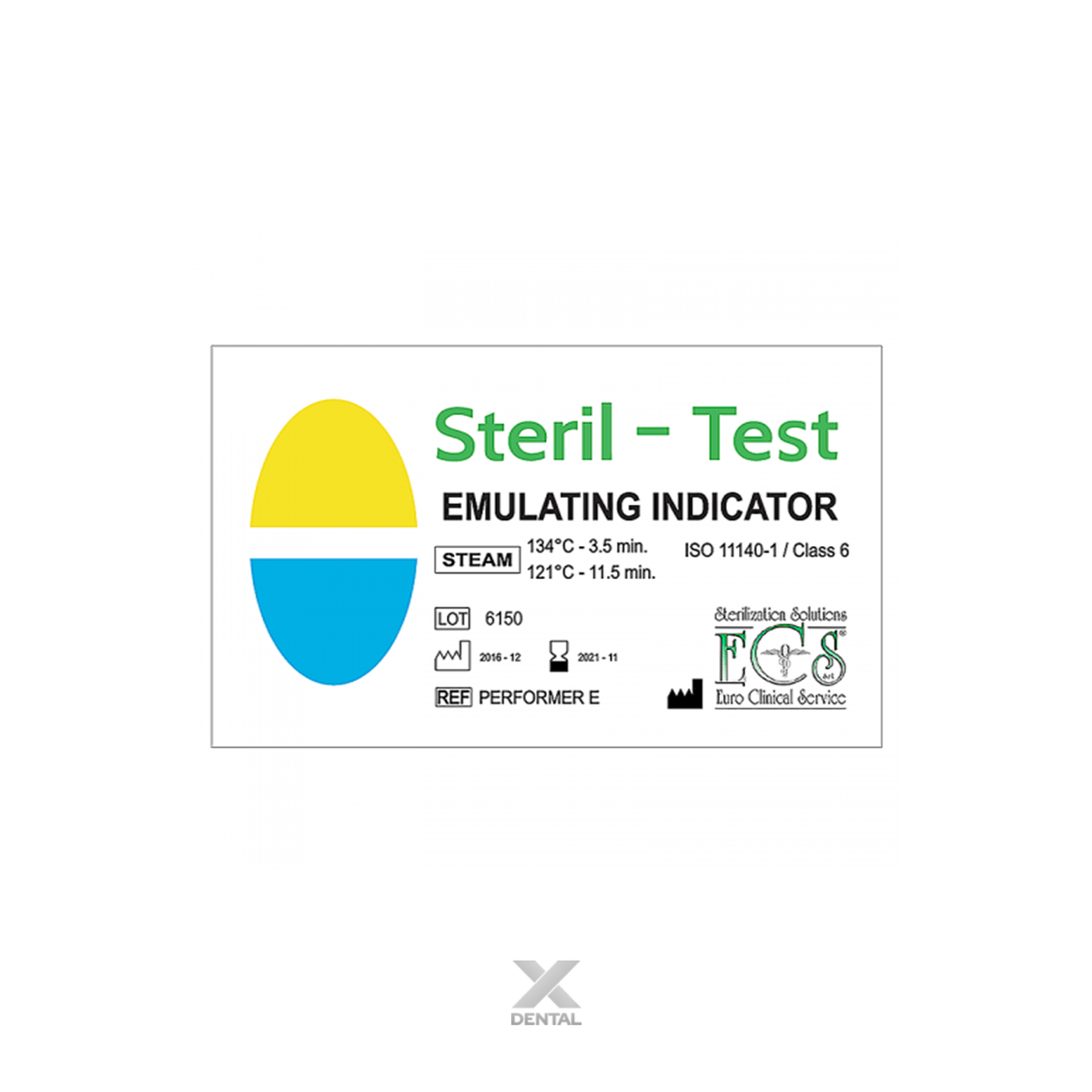 ECS Sterile Test Emulating Indicator Class 6, 250pcs/box